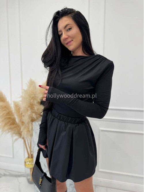 Czarne spódniczko - spodenki plisowane 100% wiskozy Lavonia 44 - photo #9