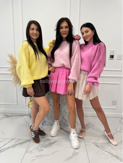 Czekoladowe spódniczko - spodenki plisowane 100% wiskozy Lavonia 44 - photo #8