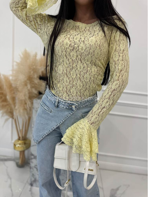 Jasno niebieskie spodnie jeasnowe z nakładką spódniczki BAREL 09 - photo #16