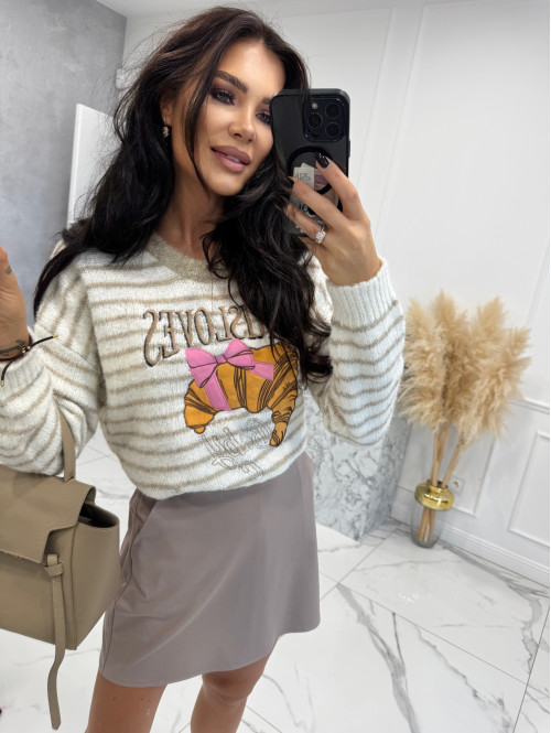 Cappuccino spódniczko - spodenki z kieszeniami Lauren 44