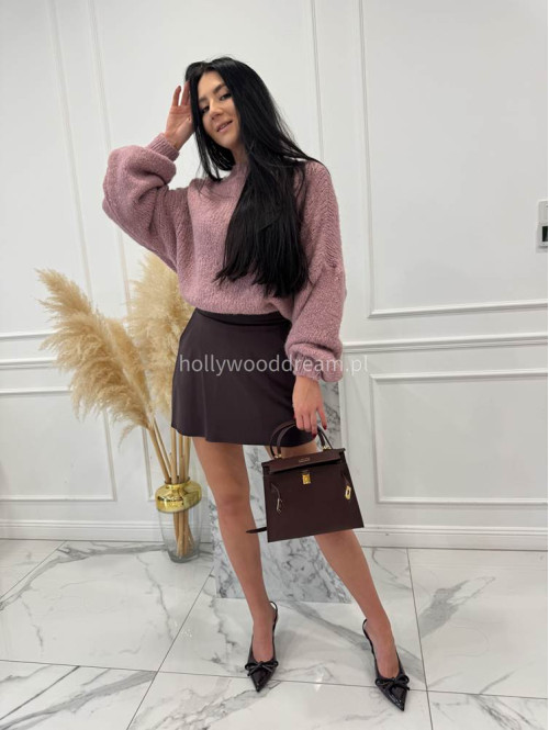 Czekoladowe spódniczko - spodenki z kieszeniami Lauren 44 - photo #2