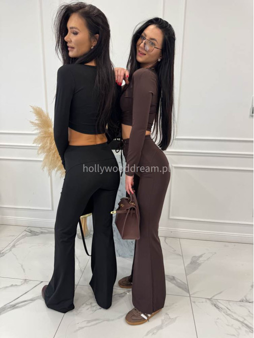 Czarny top na długi rękaw z marszczeniem Mania 29 - photo #16