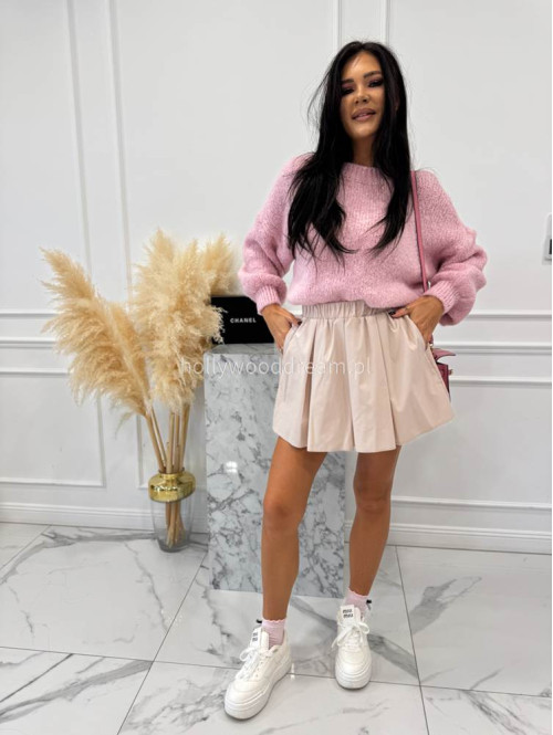 Pudrowy róż sweter oversize Ksawery 06 - photo #23