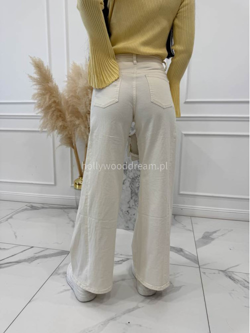 Żółta bluzka prążkowana z poszerzanymi rękawami Flavia 09 - photo #7