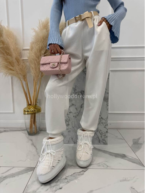 Błękitna bluzka prążkowana z poszerzanymi rękawami Flavia 09 - photo #8