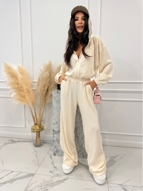 Kremowy kombinezon o warkoczowym splocie ASPEN 183 - photo #1