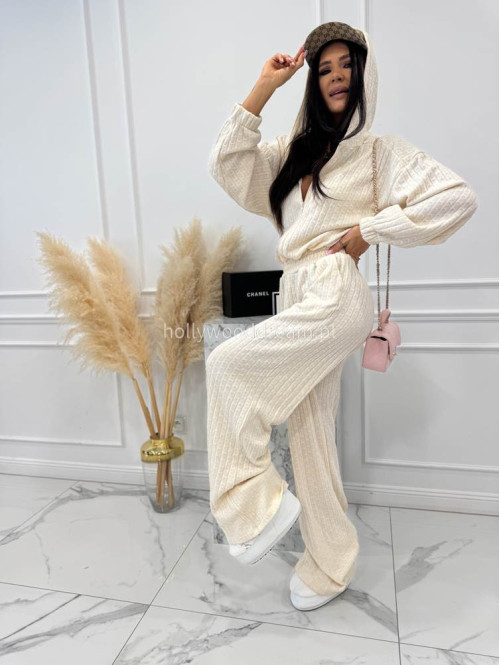 Kremowy kombinezon o warkoczowym splocie ASPEN 183 - photo #4