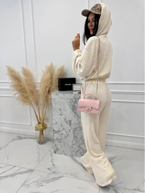 Kremowy kombinezon o warkoczowym splocie ASPEN 183 - photo #5