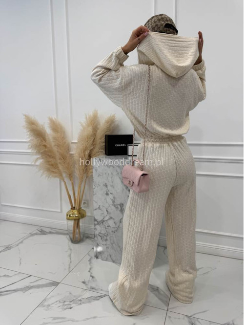 Kremowy kombinezon o warkoczowym splocie ASPEN 183 - photo #6