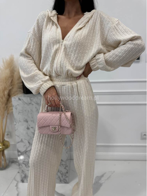 Kremowy kombinezon o warkoczowym splocie ASPEN 183 - photo #10