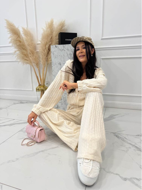 Kremowy kombinezon o warkoczowym splocie ASPEN 183 - photo #15