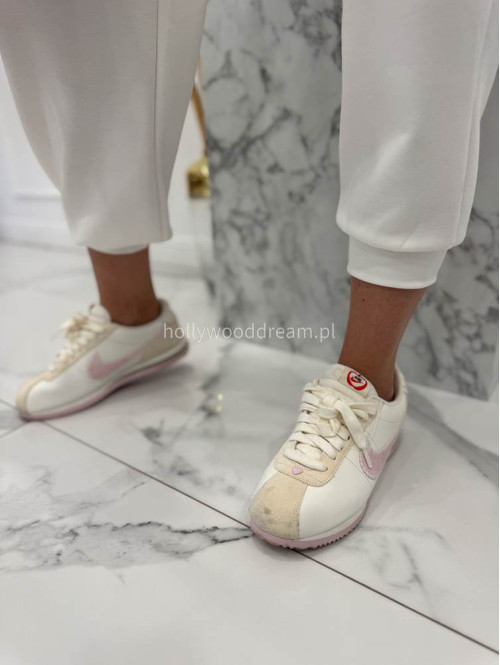 Białe spodnie dresowe z paskiem Alia 24 - photo #7