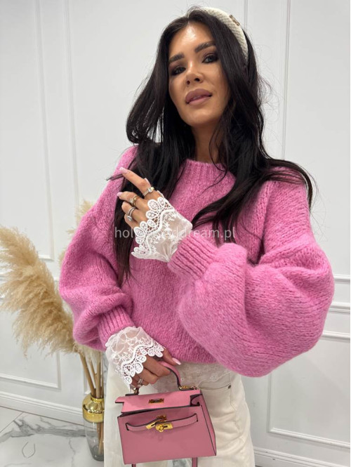 Różowy sweter oversize Ksawery 06 - photo #17